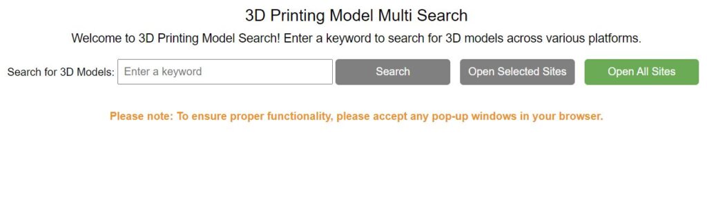 3d printing model multi search