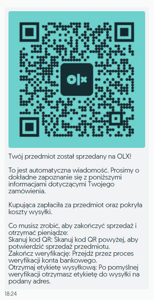 Plaga oszustów na OLX i innych portalach sprzedażowych – linki ukryte w QR kodzie